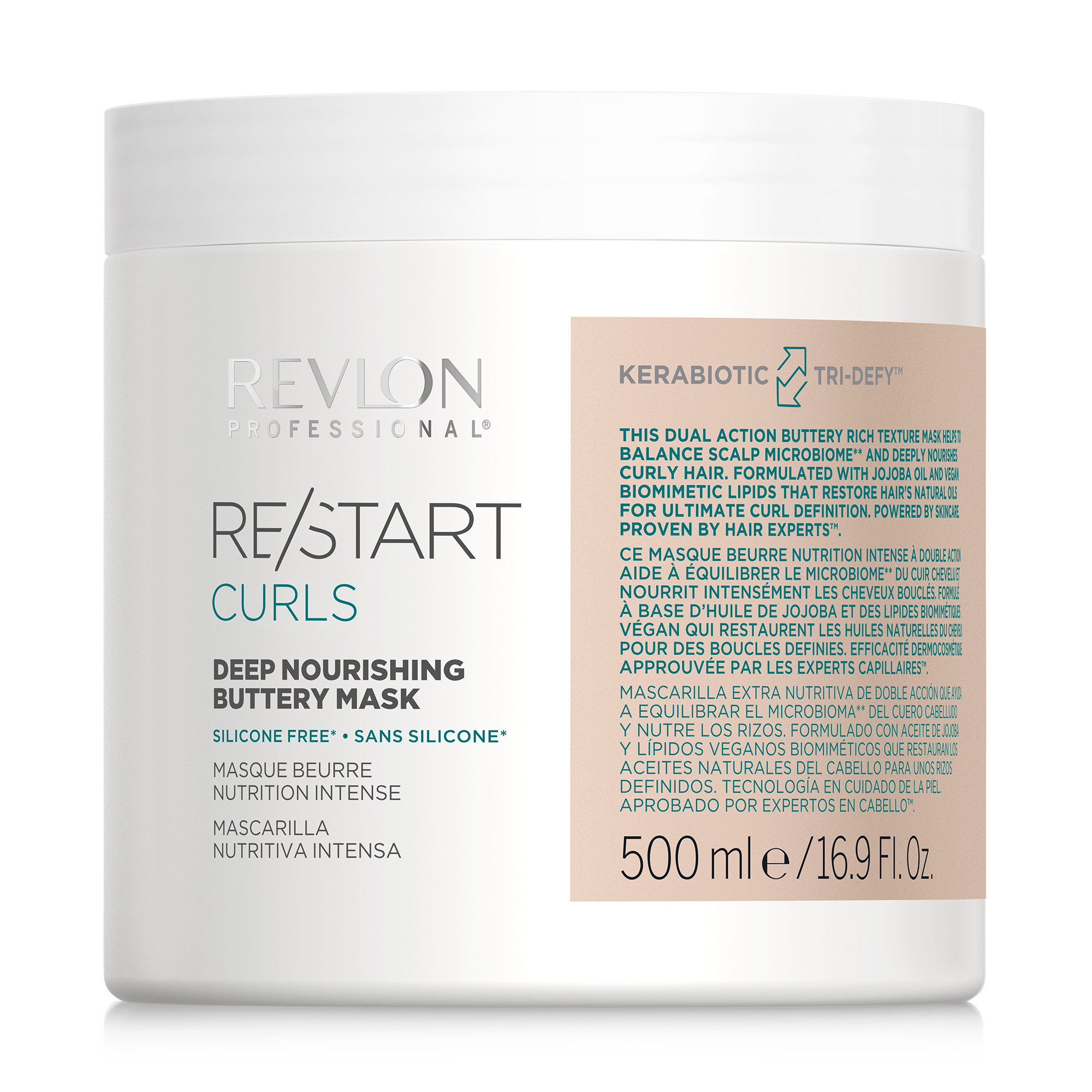Живильна маска Revlon Professional Restart Curls Deep Nourishing Buttery Mask для в'юнкого волосся, 500 мл
